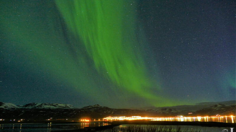 Skagafjørd Was für ein Glück! In dieser fantastischen Fjordlandschaft dürfen wir Polarlichter erleben